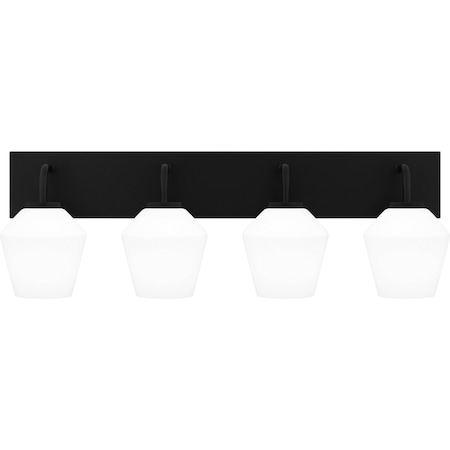 Quoizel Nielson Bath 4 Lights Matte Black NIE8629MBK